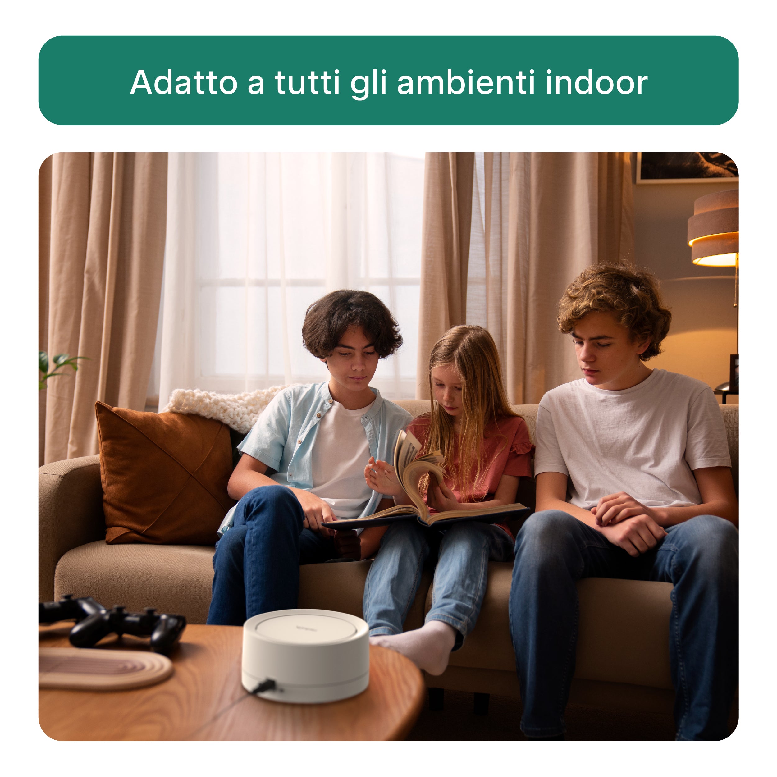 Dispositivo Radoff Now bianco: adatto a tutti gli ambienti indoor.