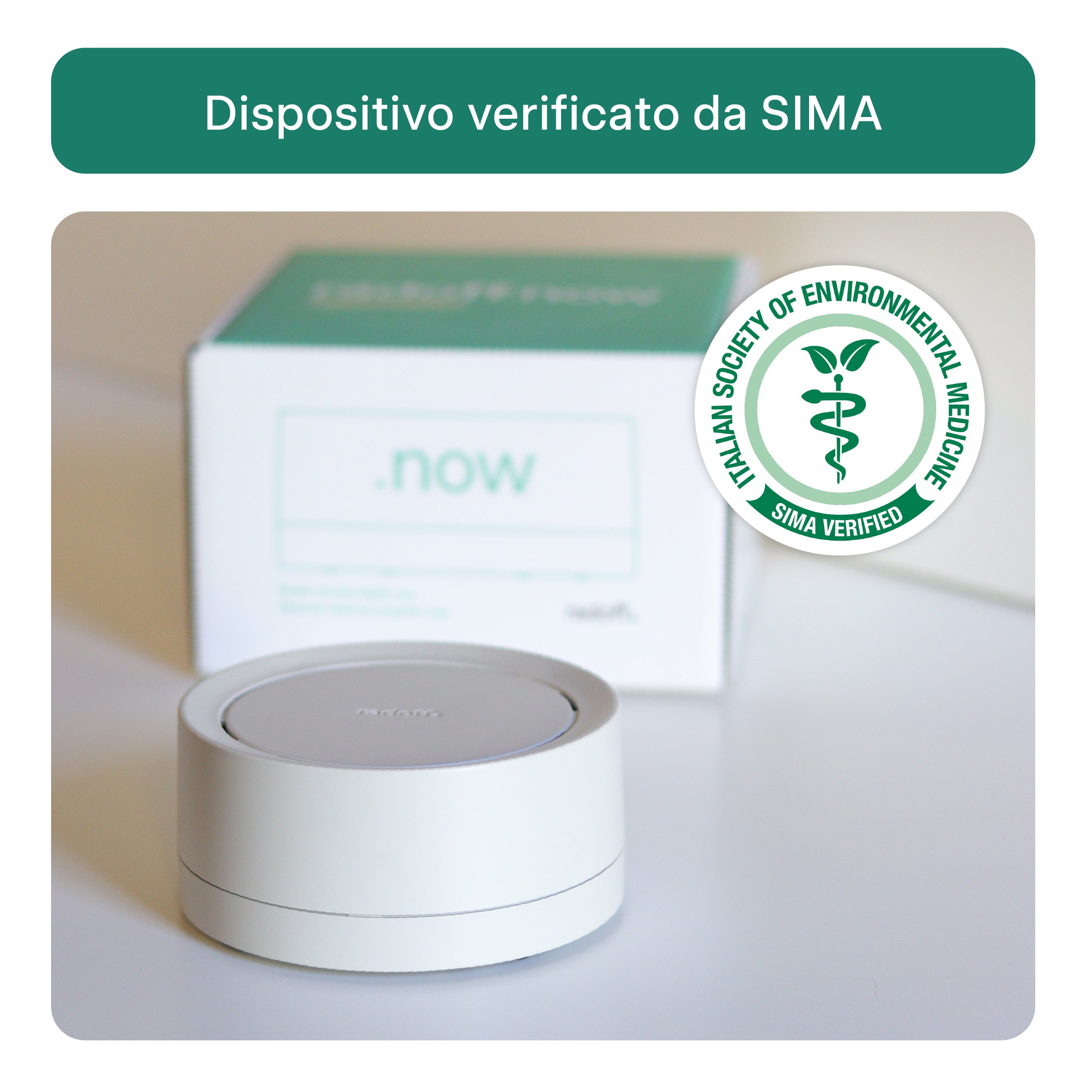 Dispositivo Radoff Now bianco: verificato da SIMA.