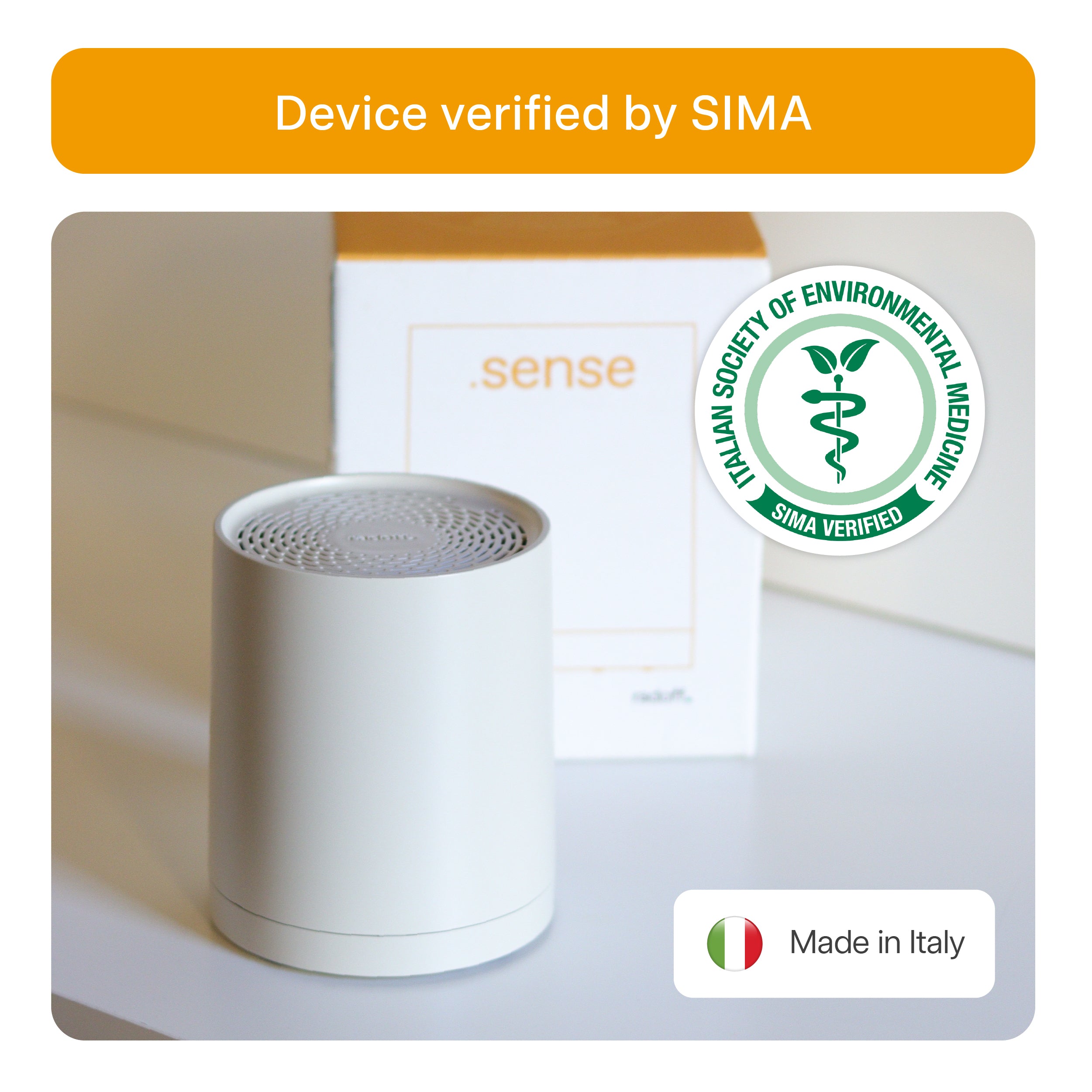 Radoff Sense white device: SIMA certified.