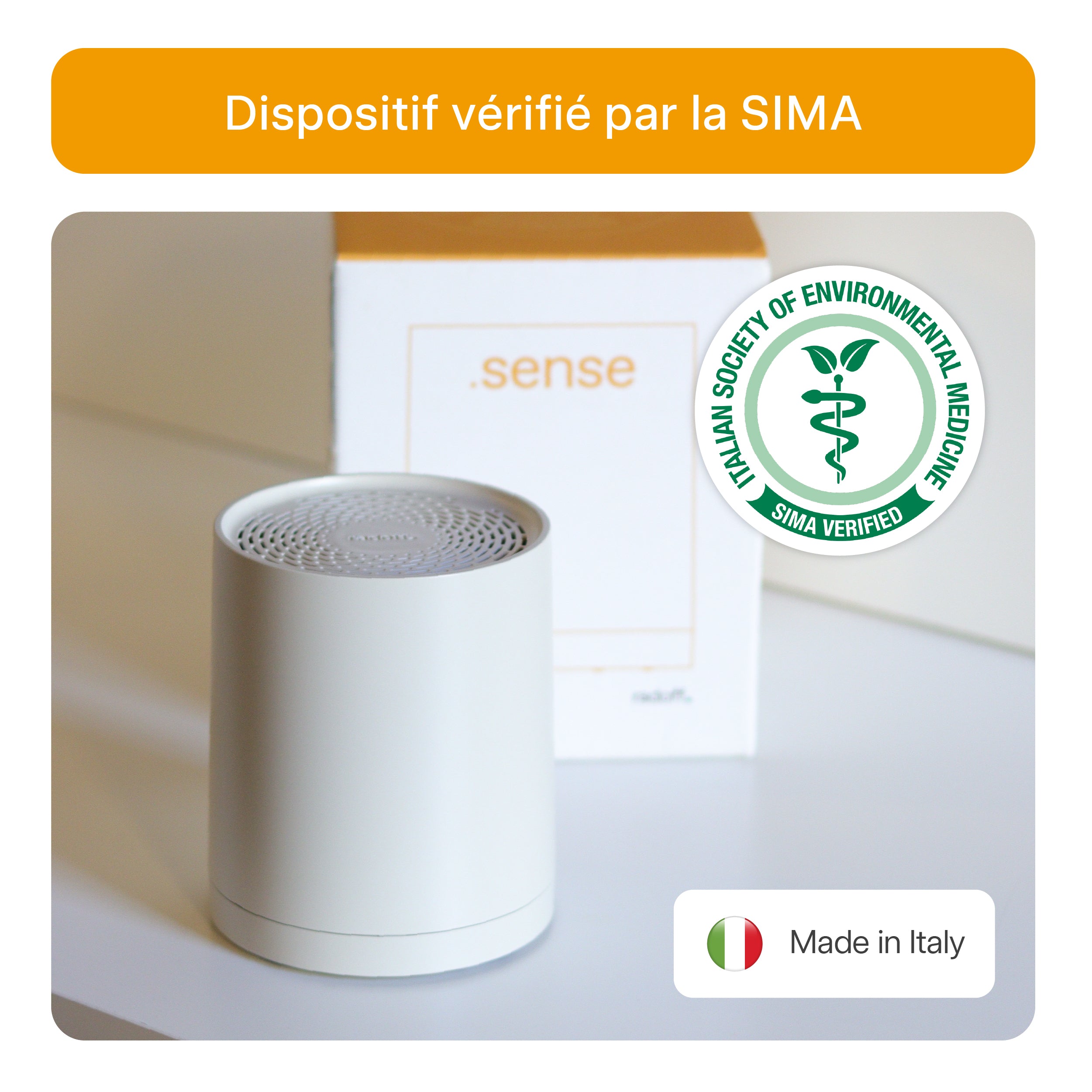 Dispositif Radoff Sense blanc: certifié par la SIMA.